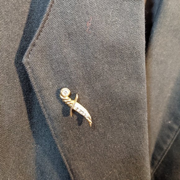 Men's VTG 80's RPM Black Club Blazer Jacket LARGE - Picture 3 of 4